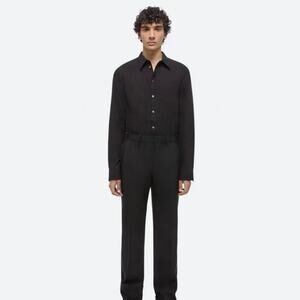 Helmut Lang Classic Black Poplin Button Down Dress Shirt Men’s Size XS